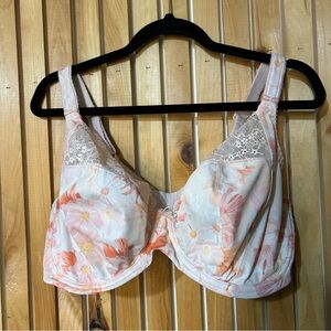 Elomi Lucie Floral Stretch Plunge Bra Pink Size 36J